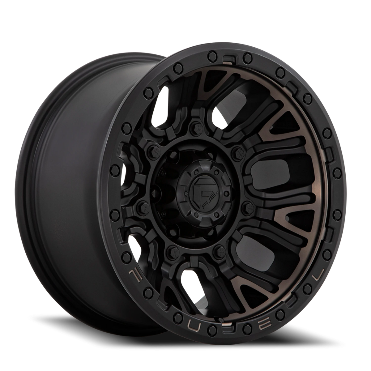 Fuel Traction 20x9 +1 5x139.7mm 78.1mm Matte Black Double Dark Tint
