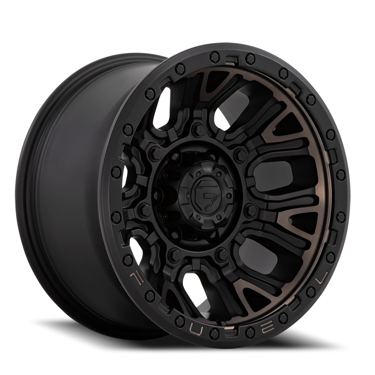 Fuel Traction 17x9" 6x139.7mm 106.1mm CB +1mm Matte Black Double Dark Tint
