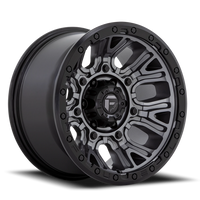 Fuel Traction D825 17x9 -12 6x139.7mm 106.1mm Matte Gunmetal Black Ring