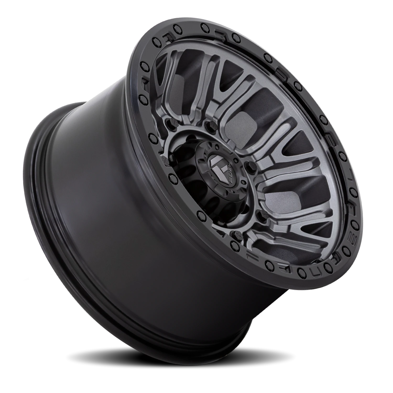Fuel Traction D825 20x10 -18 8x180mm 124.2mm Matte Gunmetal Black Ring