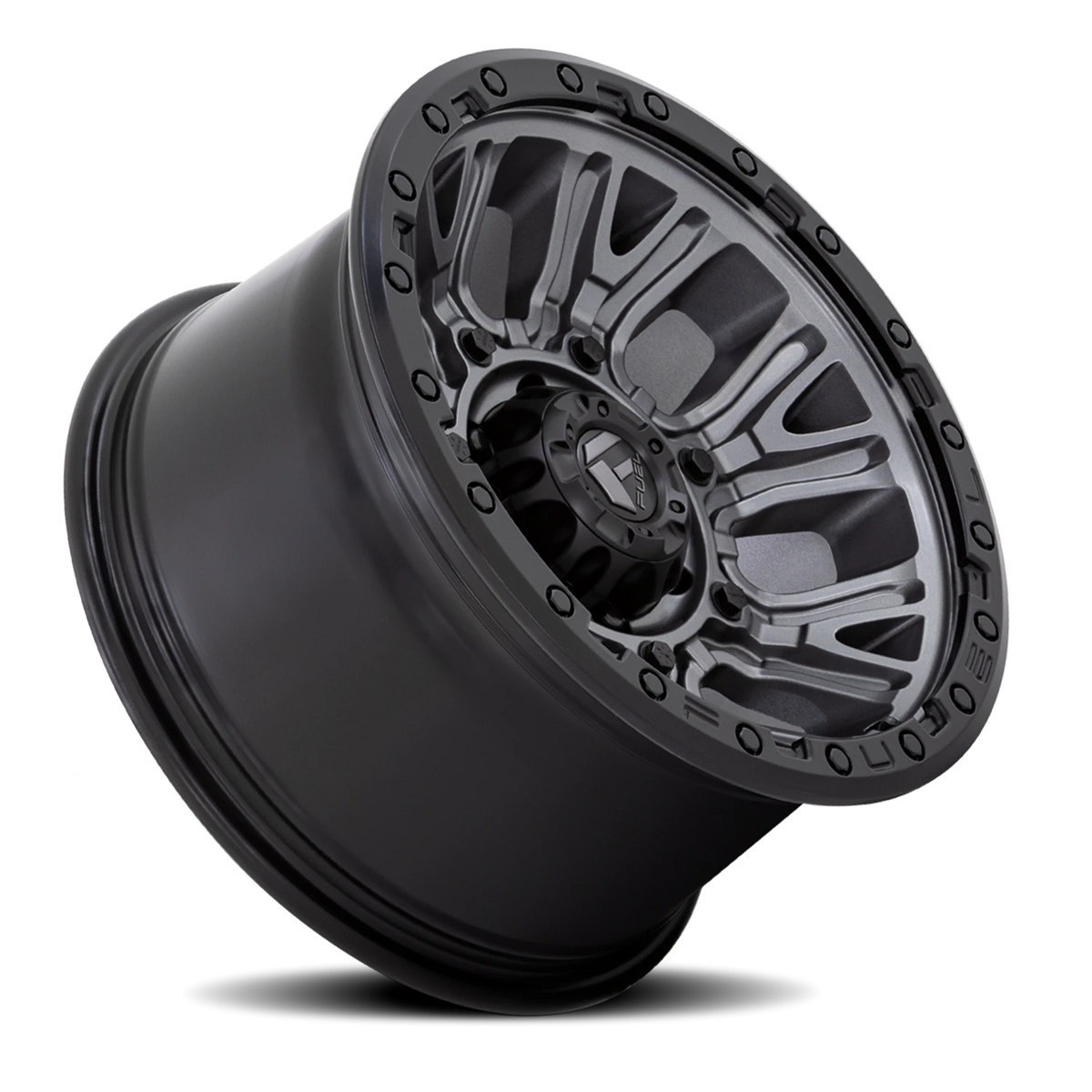Fuel Traction 20x9 +1 8x165.1mm 125.1mm Matte Gunmetal Black Ring