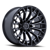 Fuel Trax 17x9" 6x139.7mm 106.1mm CB +1mm Gloss Black Machined Face-Dark Tinted Clear