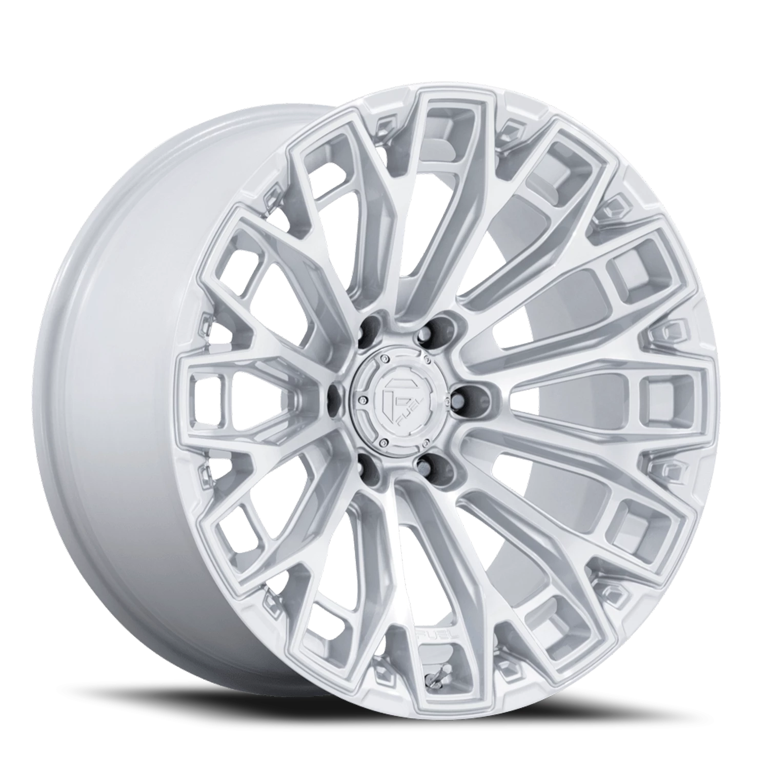 Fuel Trax 18x9" 6x135mm 87.1mm CB +1mm Gloss Silver Machined Face