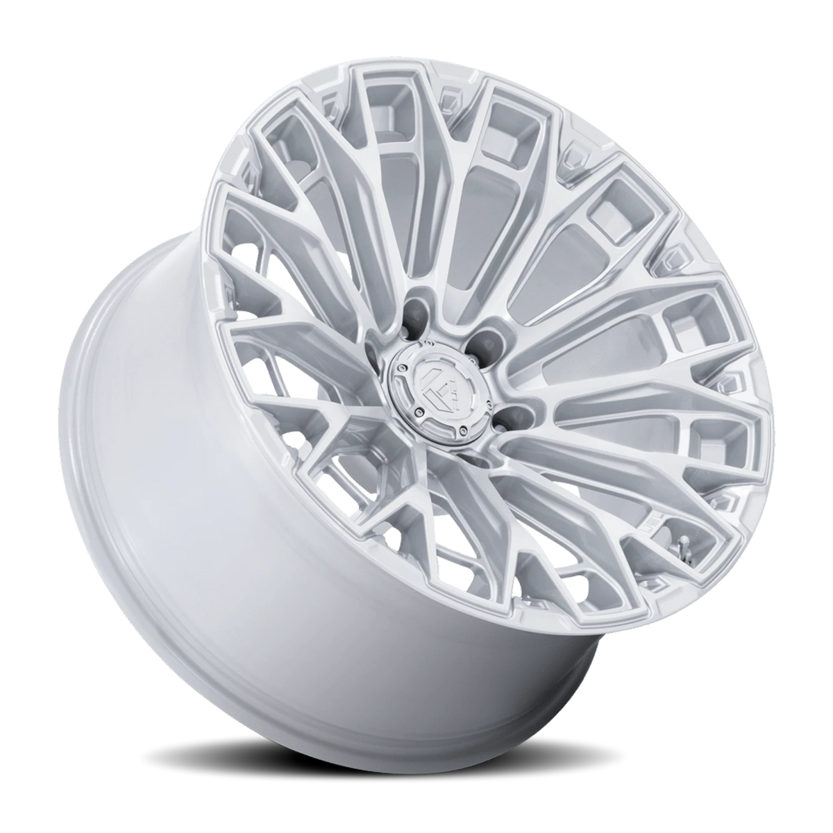 Fuel Trax 17x9 -12 6x139.7mm 106.1mm Gloss Silver Machined Face