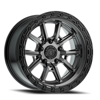 Arena Trek 17x9" 5x127mm 71.5mm CB +1mm Gloss Gunmetal Glossy Black Lip