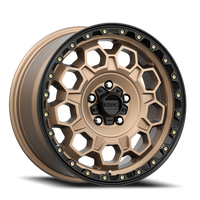 KMC Trek 17x8" 5x107.95mm 72.56mm CB +38mm Matte Bronze Black Lip