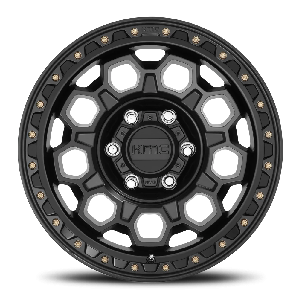 KMC Trek 17x9" 6x139.7mm 106.1mm CB 0mm Satin Black