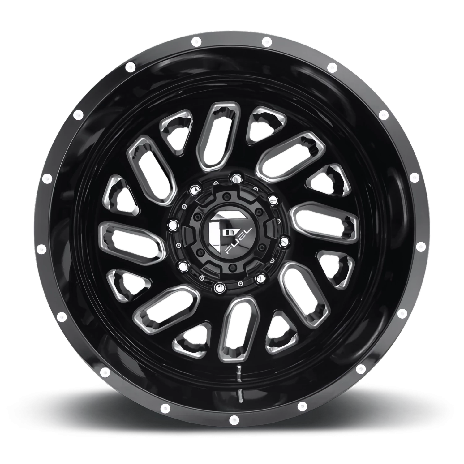 Fuel Triton Dually 20x8.25" 8x165.1mm 121.5mm CB -240mm Gloss Black Milled