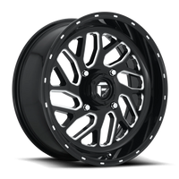 Fuel Triton UTV 24x7" 4x156mm 132mm CB +13mm Gloss Black Milled
