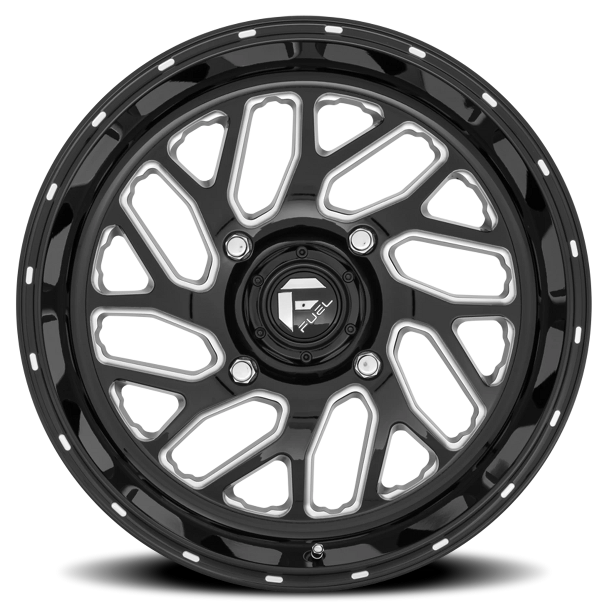 Fuel Triton UTV 20x7 +13 4x156mm 132mm Gloss Black Milled