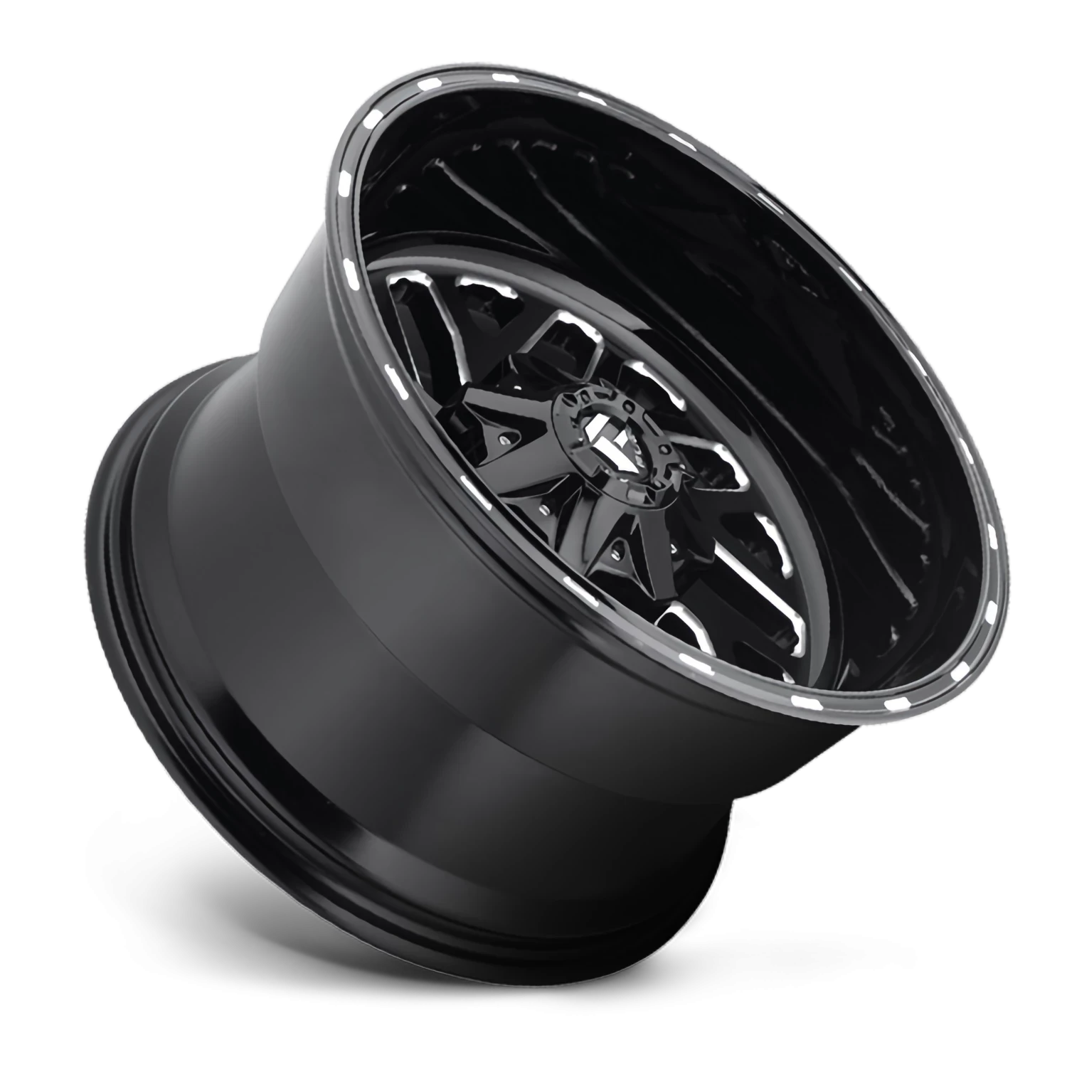 Fuel Triton 22x10" 8x180mm 124.2mm CB -18mm Gloss Black Milled