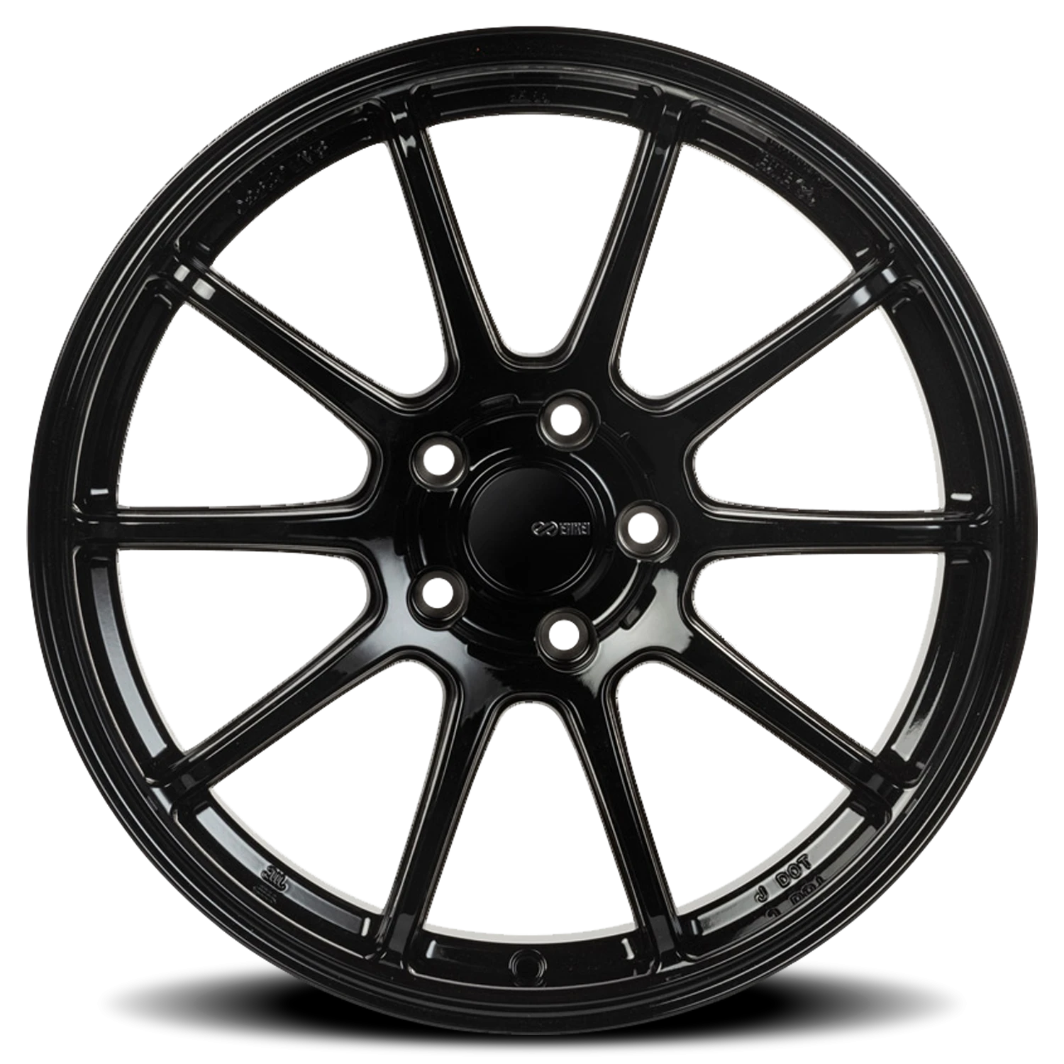 Enkei Triumph BK 18x9.5 +38 5x114.3mm 72.6mm Gloss Black