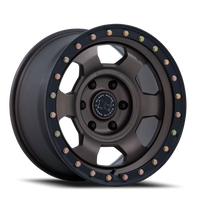 Black Rhino Trooper 17x8.5" 6x139.7mm 106.1mm CB -10mm Burnt Bronze Matte Black Lip
