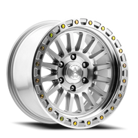 Arena Trophy 17x9" 6x139.7mm 106.1mm CB +1mm Gloss Silver Machined