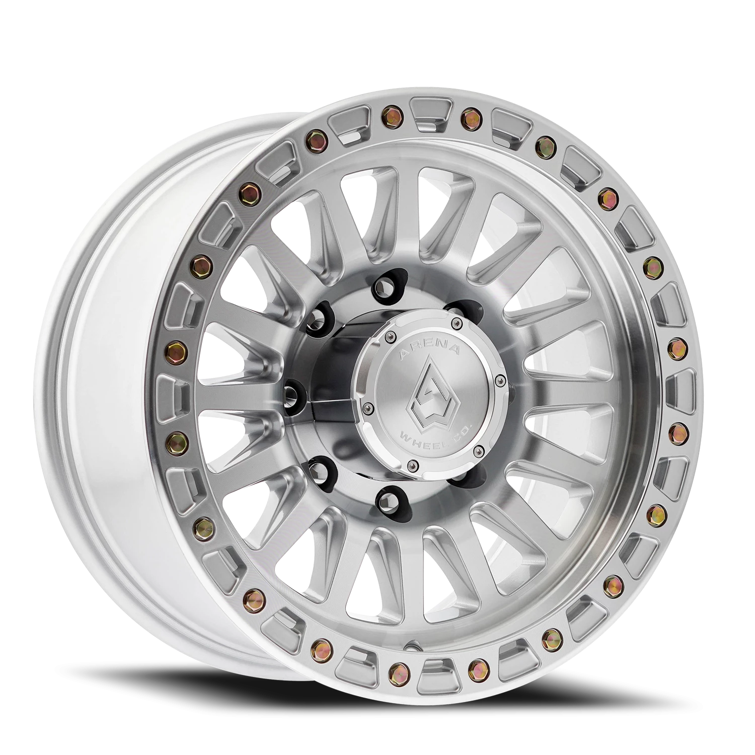 Arena Trophy 17x9" 8x165.1mm 125.1mm CB 0mm Gloss Silver Machined