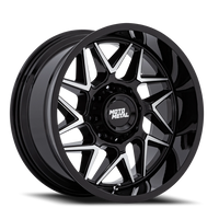 Moto Metal Turbine MO812 20x9" 6x139.7mm 106.1mm CB +20mm Gloss Black Machined Face