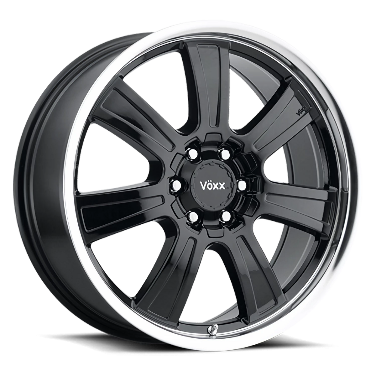 Voxx Wheel Turin 20x8.5 +39 6x132mm 93.2mm Gloss Black Mirror Machined Lip
