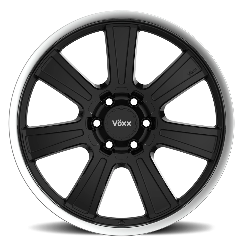 Voxx Wheel Turin 20x8.5 +39 6x132mm 93.2mm Gloss Black Mirror Machined Lip