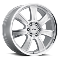Voxx Wheel Turin 17x8.5 +39 6x132mm 93.2mm Silver Mirror Machined Face-Machined Lip