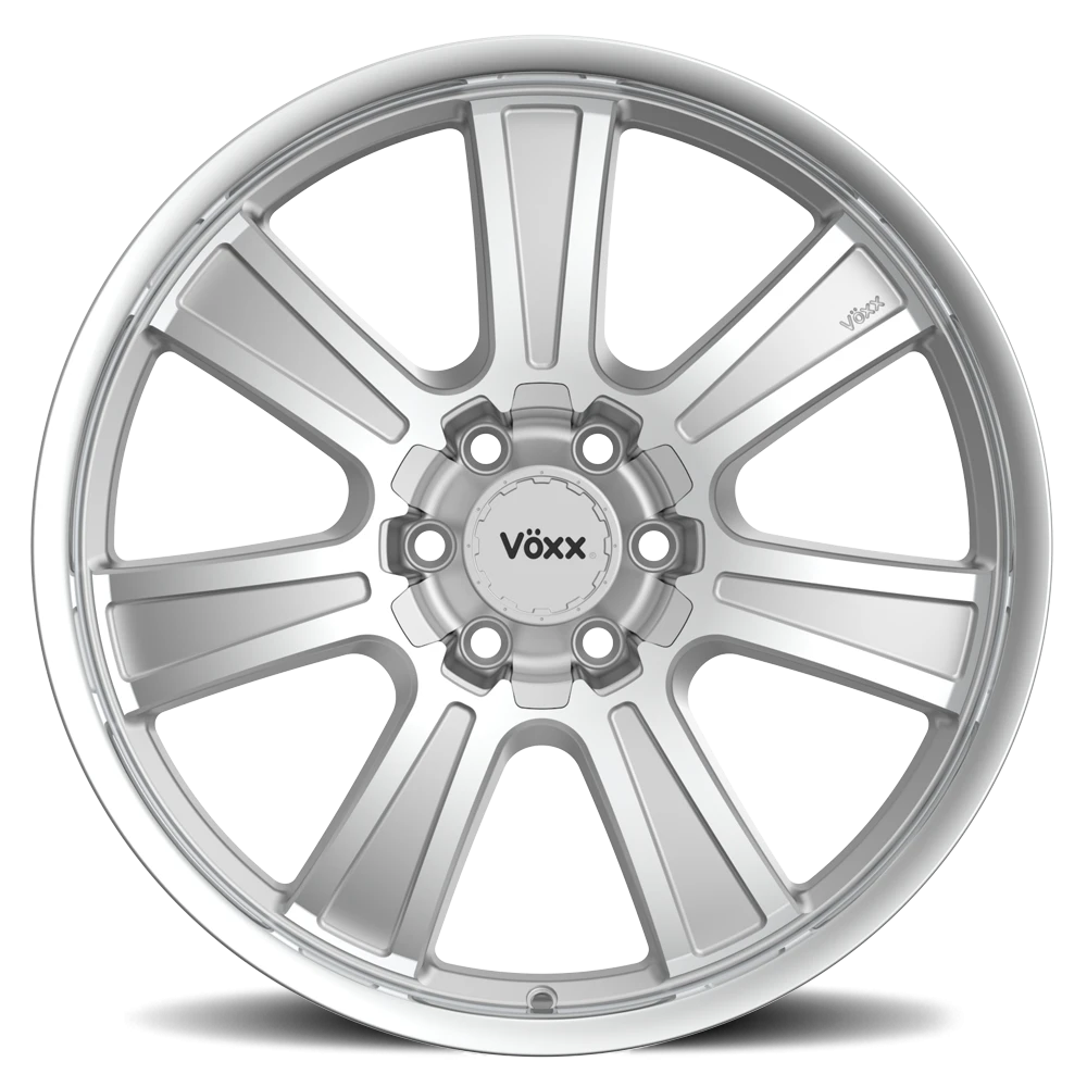 Voxx Wheel Turin 17x8.5 +39 6x127mm 87.1mm Silver Mirror Machined Face-Machined Lip