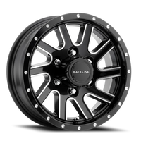 Raceline Twisted Trailer 15x6" 6x139.7mm 107.95mm CB 0mm Gloss Black Machined