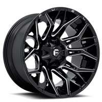 Fuel Twitch 22x12" 6x135mm 106.1mm CB -44mm Gloss Black Milled