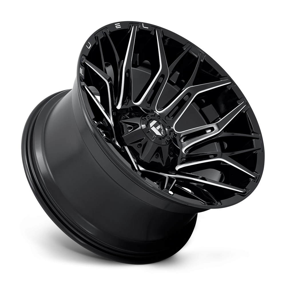Fuel Twitch 22x12" 6x135mm 106.1mm CB -44mm Gloss Black Milled