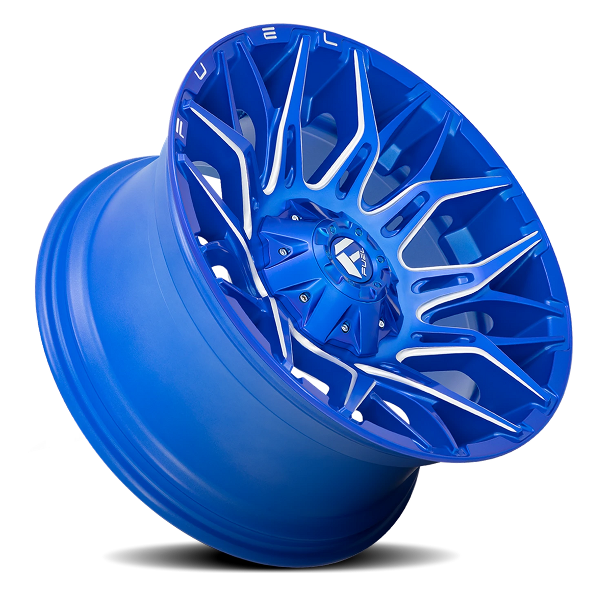 Fuel Twitch 22x10 -18 8x180mm 124.3mm Anodized Blue Milled