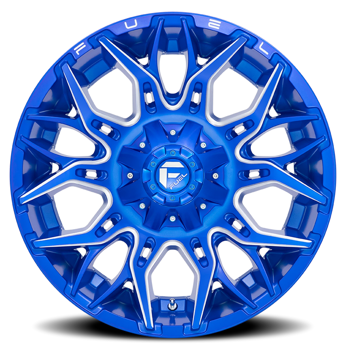 Fuel Twitch 20x9 +1 5x114.3mm 78mm Anodized Blue Milled
