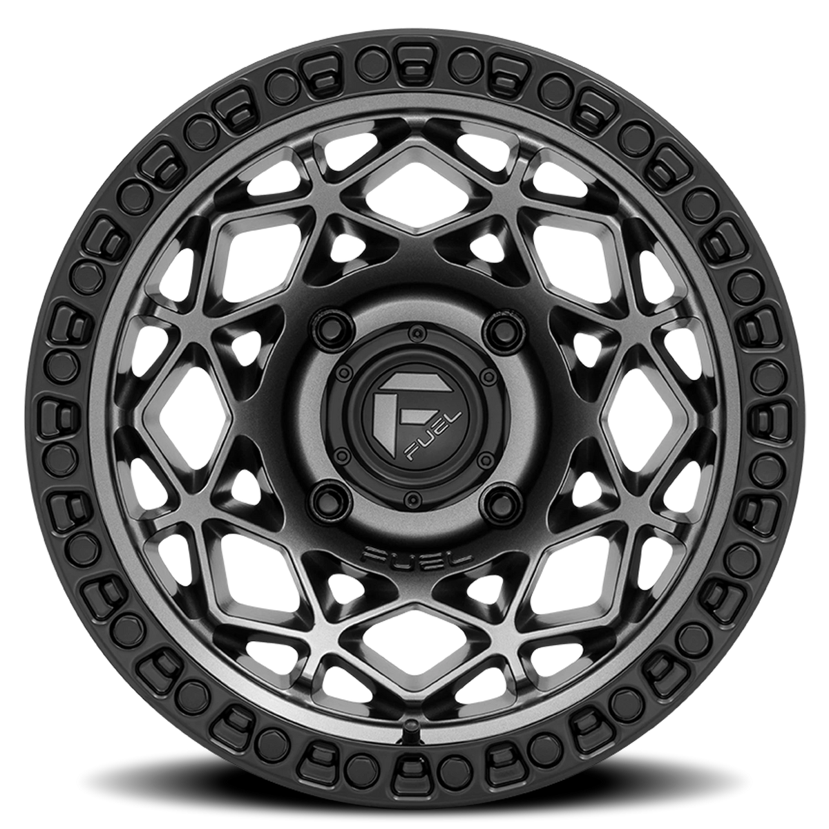 Fuel Unit UTV 15x10 +0 4x156mm 132mm Gunmetal Matte Black Ring