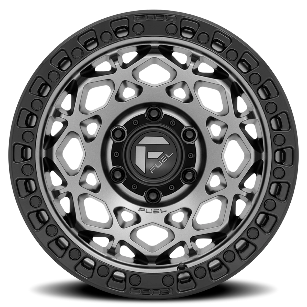 Fuel Unit 17x9 +1 6x120mm 66.9mm Gunmetal Matte Black Ring