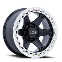 KMC VI Beadlock 17x9" 8x165.1mm 125.1mm CB -38mm Satin Black Machined Ring