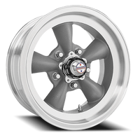 American Racing Torq Thrust D 15x7" 5x114.3mm 83.06mm CB -6mm Torq Thrust Gray Machined Lip