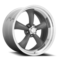 American Racing Classic Torq Thrust II 14x6" 5x120.65mm 83.06mm CB -2mm Mag Gray Machined Lip