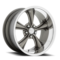 American Racing Boss TT 18x8" 5x114.3mm 72.56mm CB +2mm Graphite Diamond Cut Lip