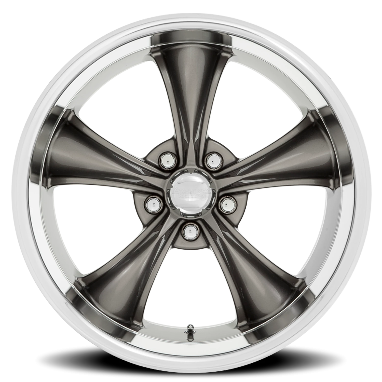 American Racing Boss TT 20x8.5" 5x120.65mm 72.56mm CB +2mm Graphite Diamond Cut Lip