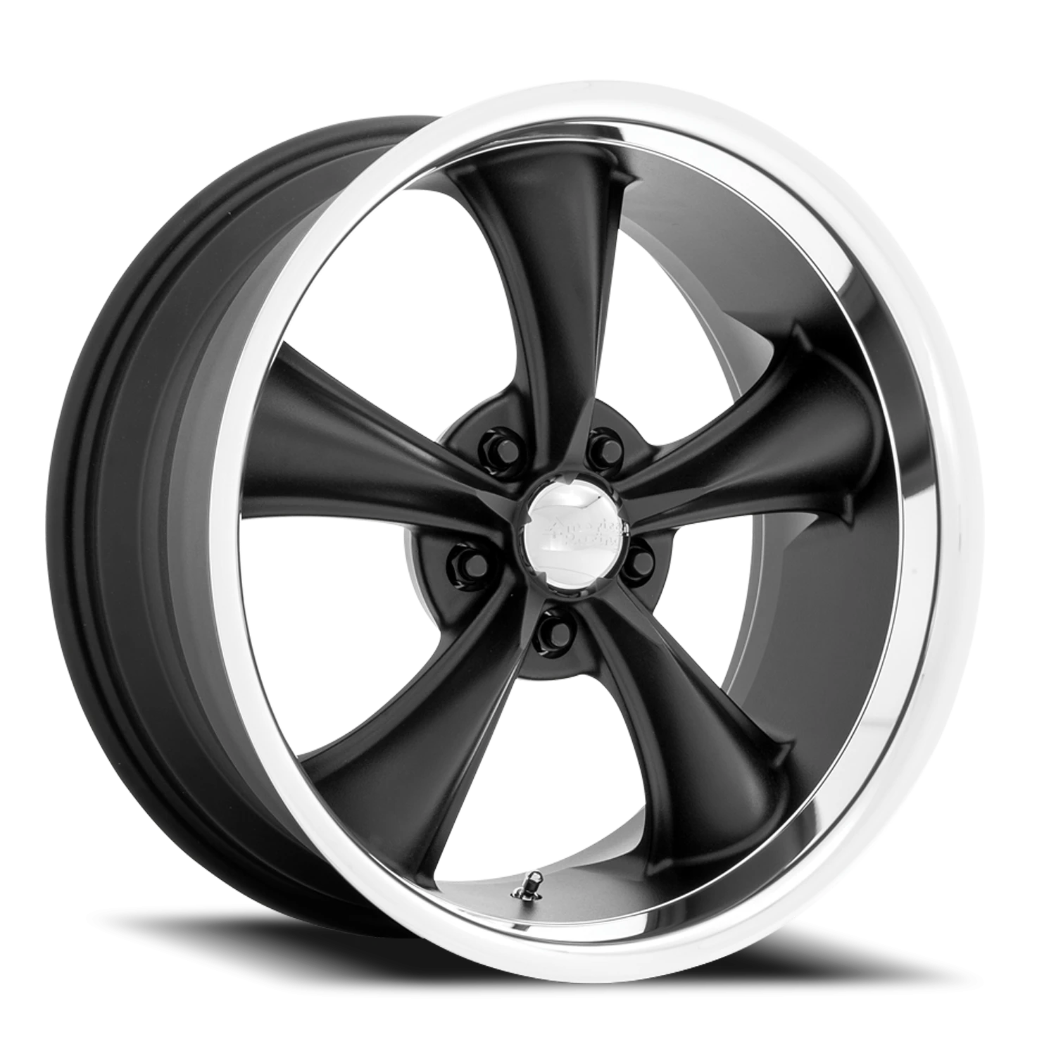 American Racing Boss TT 20x10" 5x115mm 72.56mm CB +20mm Textured Black Diamond Cut Lip