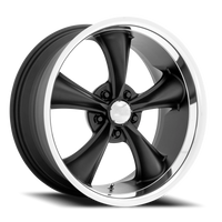 American Racing Boss TT 20x10" 5x115mm 72.56mm CB +20mm Textured Black Diamond Cut Lip