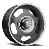 American Racing Rally 20x8" 5x120.65mm 78.3mm CB 0mm Mag Gray Polished Lip
