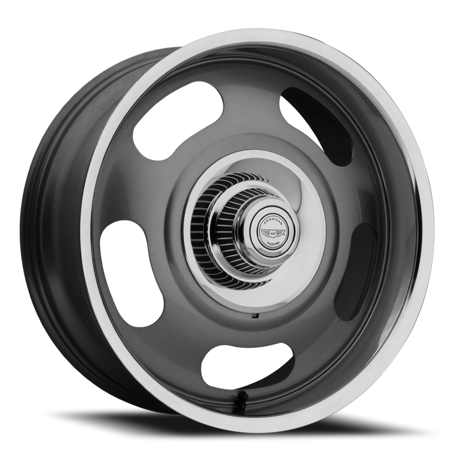 American Racing Rally 20x9.5" 6x139.7mm 78.1mm CB 0mm Mag Gray Polished Lip