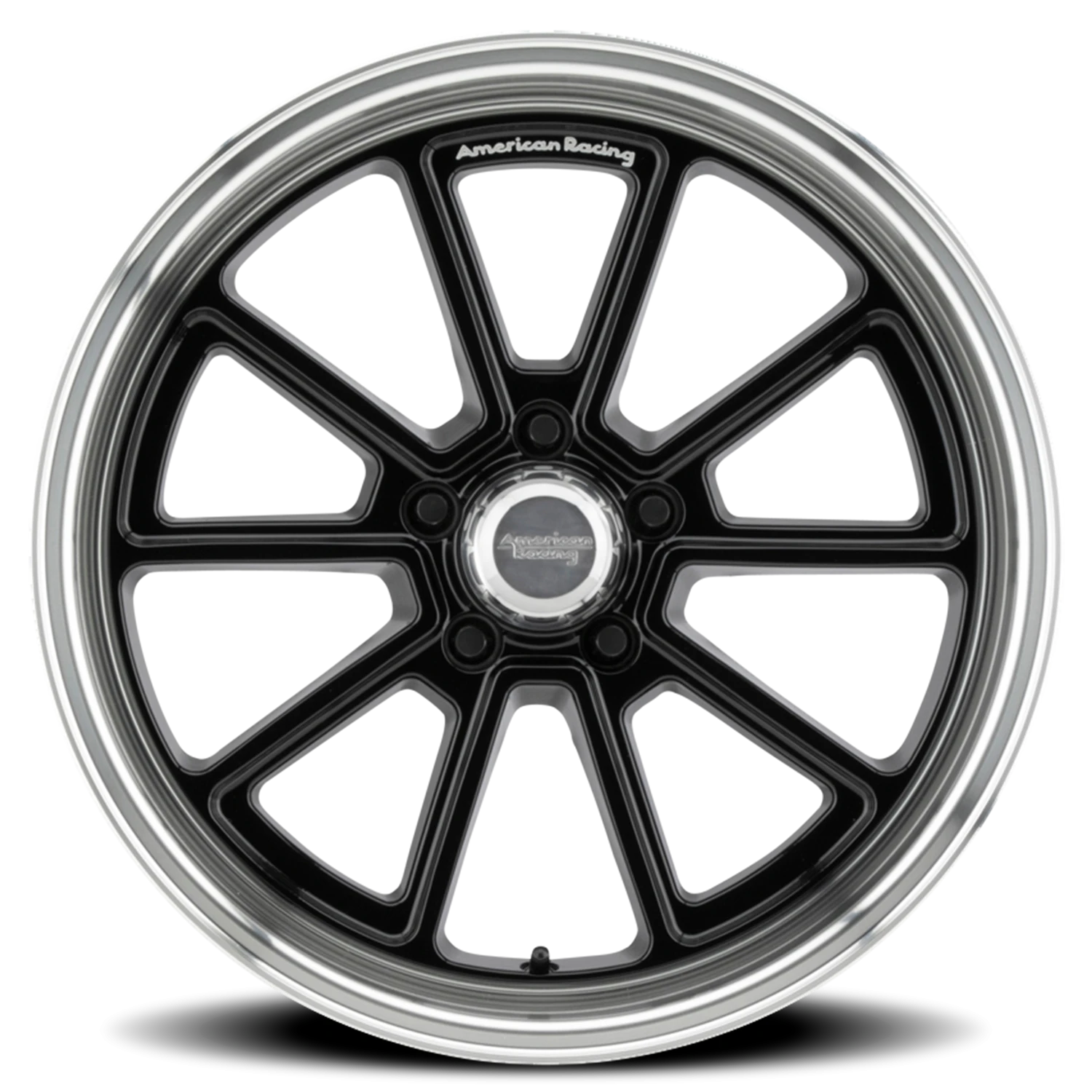 American Racing Draft 20x8.5" 5x120.65mm 72.6mm CB +6mm Gloss Black Diamond Cut Lip