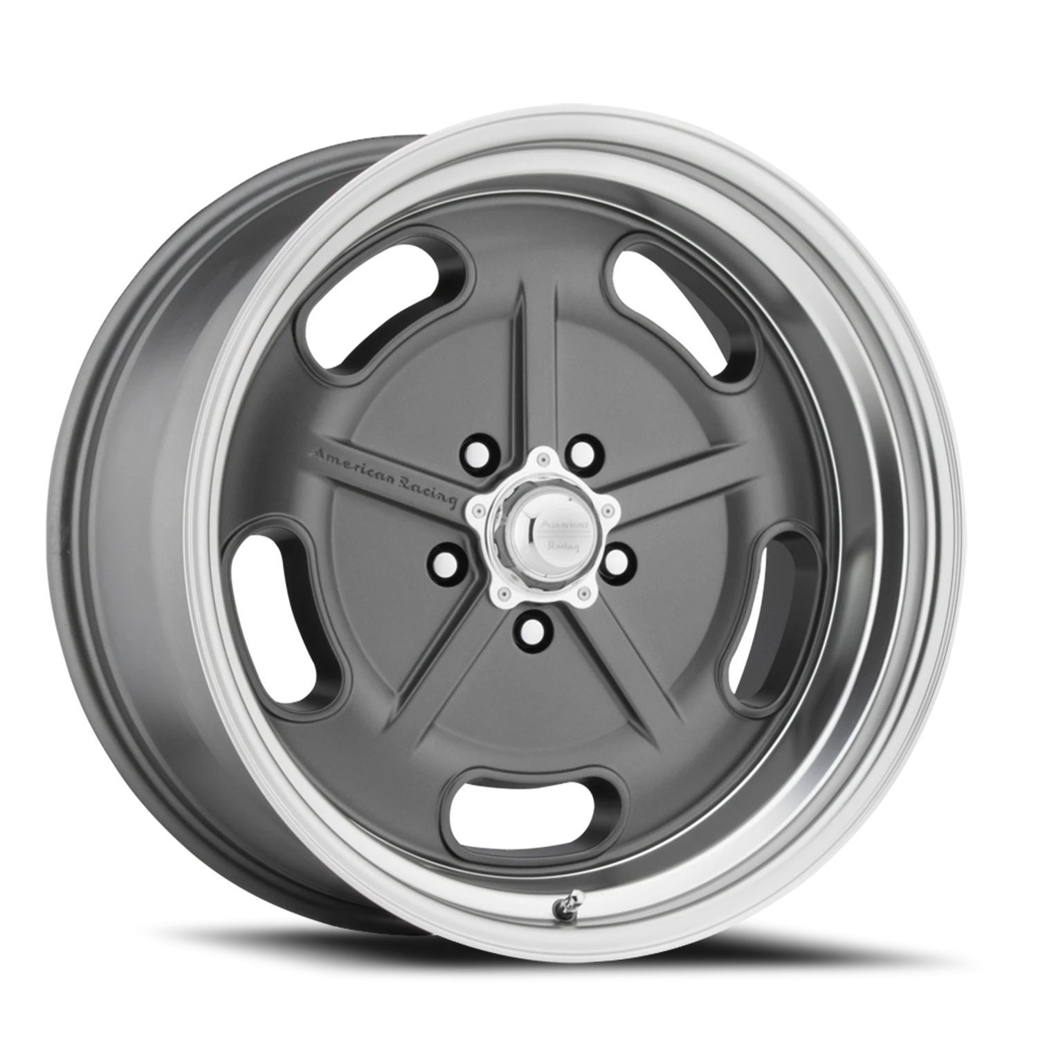 American Racing Salt Flat 20x8" 5x127mm 78.3mm CB 0mm Mag Gray Diamond Cut Lip