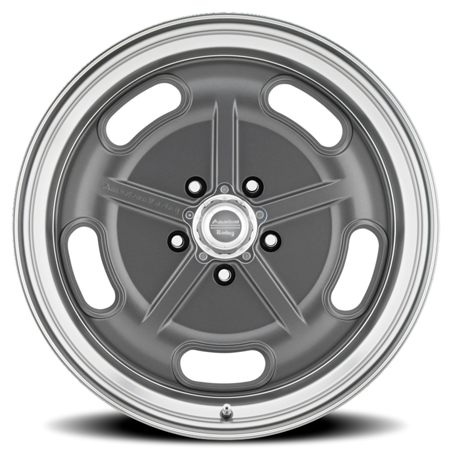 American Racing Salt Flat 22x8.5" 5x127mm 78.1mm CB 0mm Mag Gray Diamond Cut Lip