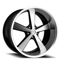 American Racing Nova 22x9" 5x127mm 78.3mm CB +15mm Gloss Black Machined