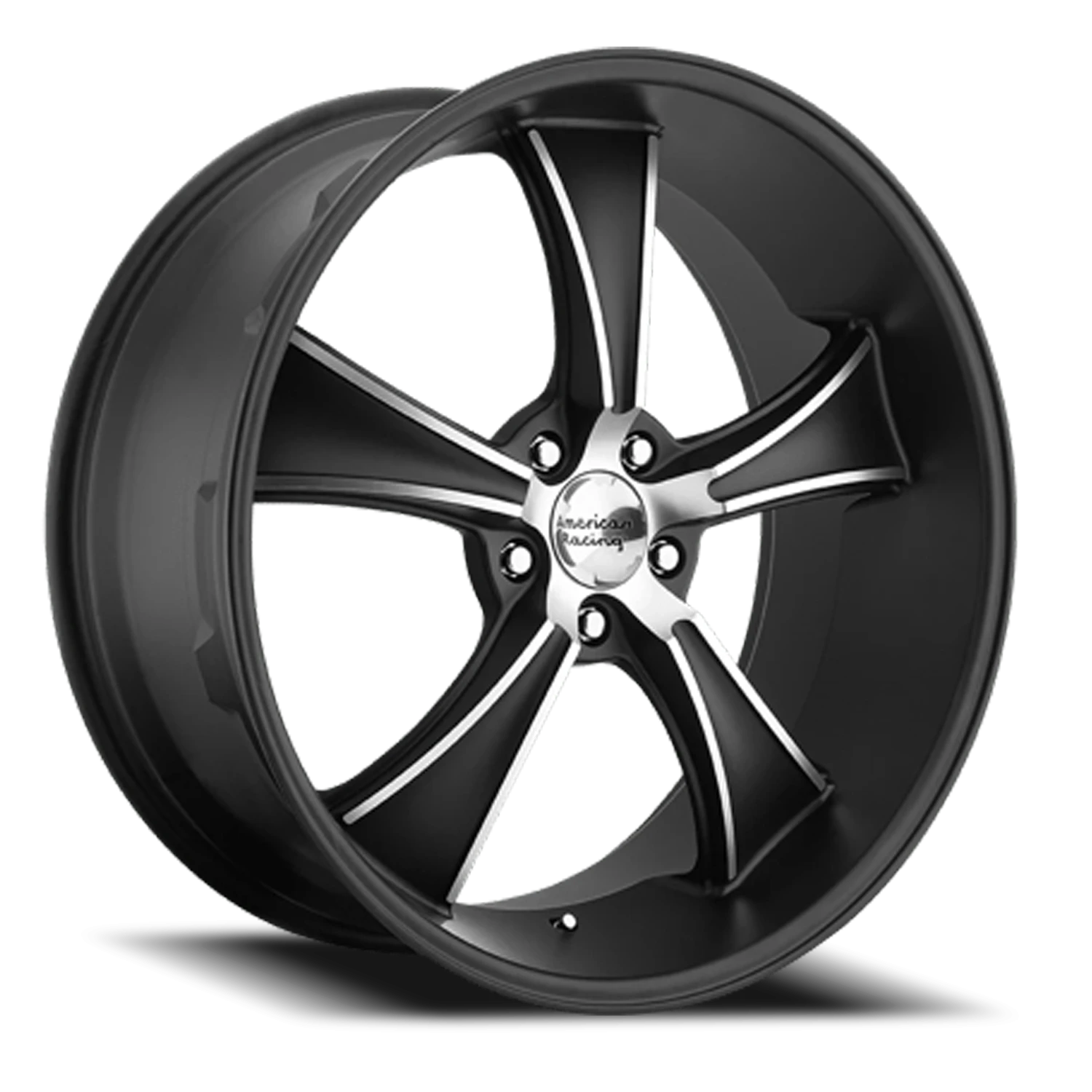 American Racing Blvd 18x9.5" 5x114.3mm 72.56mm CB 0mm Satin Black Machined Face