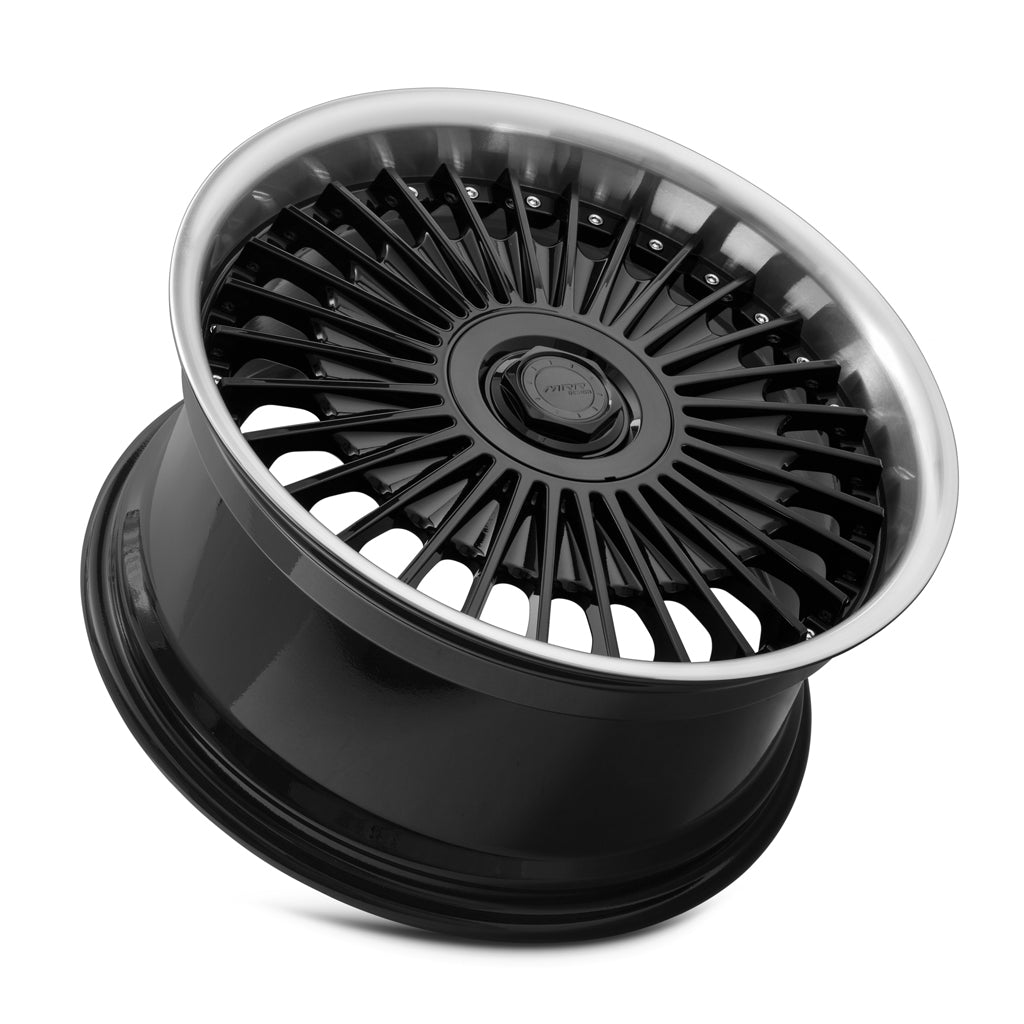 MRR VP4 19x9.5 35 5x112mm 66.6mm Black Machined Lip
