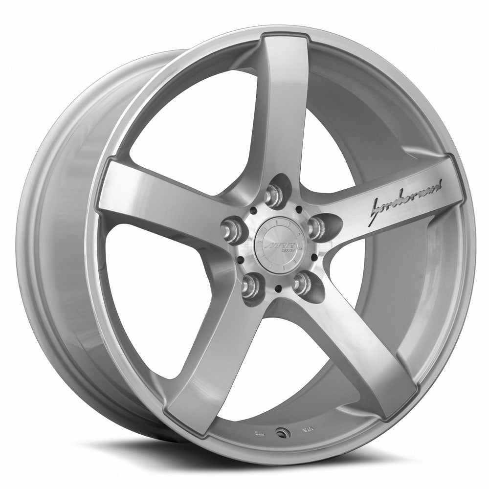 MRR VP5 20x9 25 5x112mm 66.6mm Silver Machined Face