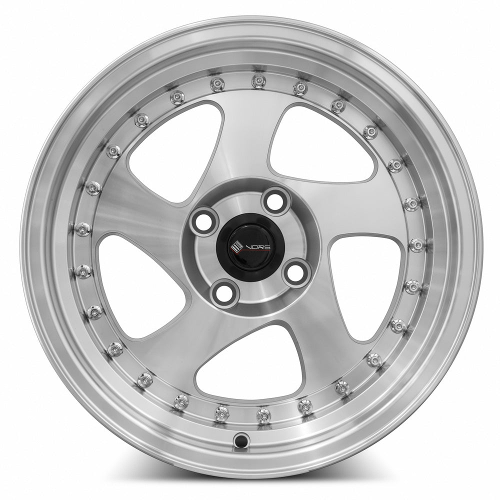 Vors VR2 15x8 20 4x98mm 73.1mm Silver Machined Face