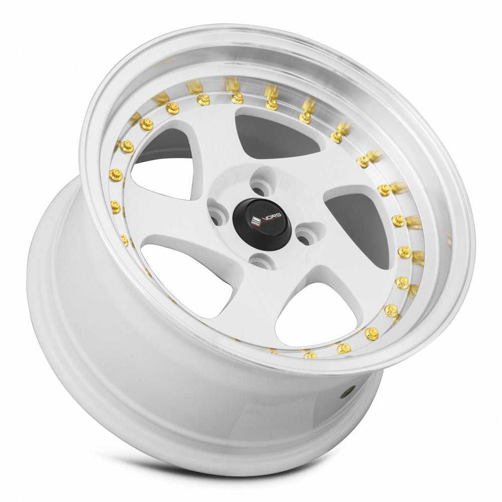 Vors VR2 15x8 20 4x100mm 73.1mm White Machine Lip