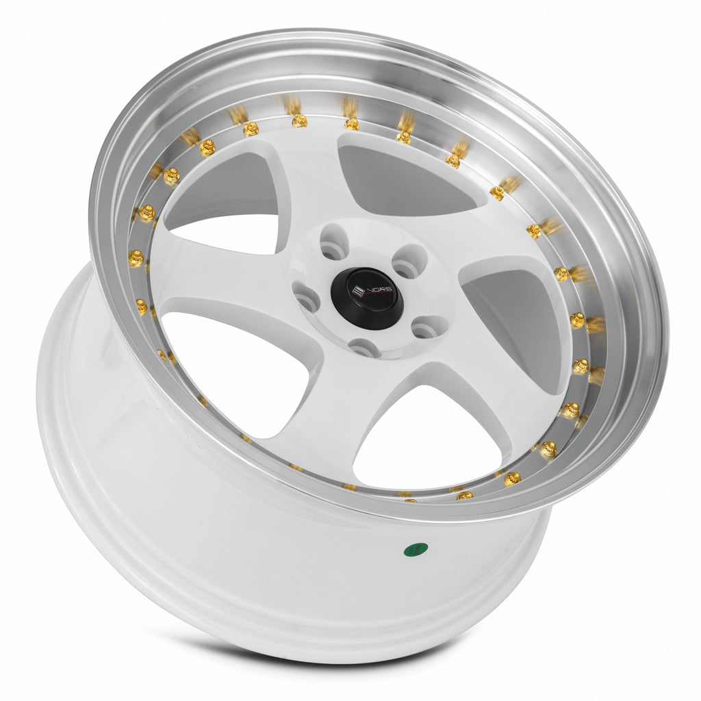 Vors VR2 18x9 35 5x112mm 73.1mm White Machine Lip
